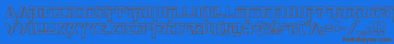 deceptibots3d Font – Brown Fonts on Blue Background