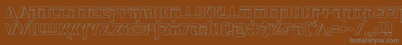 deceptibots3d Font – Gray Fonts on Brown Background