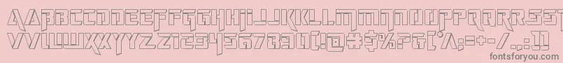 deceptibots3d Font – Gray Fonts on Pink Background