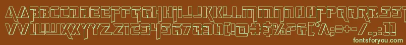 deceptibots3d Font – Green Fonts on Brown Background