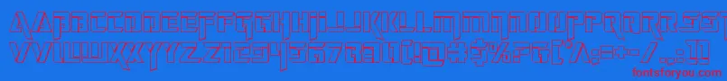 deceptibots3d Font – Red Fonts on Blue Background