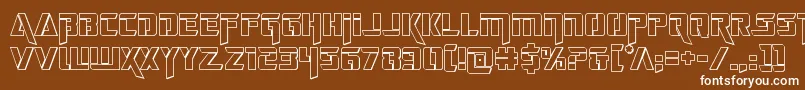 deceptibots3d Font – White Fonts on Brown Background