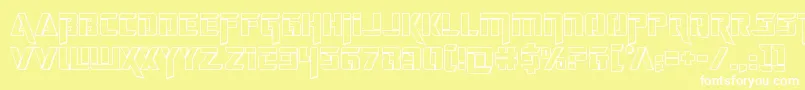 deceptibots3d Font – White Fonts on Yellow Background