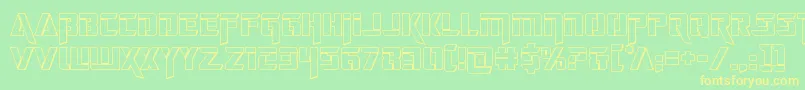 deceptibots3d Font – Yellow Fonts on Green Background