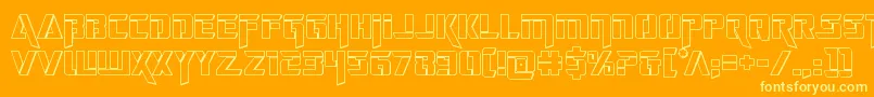 deceptibots3d Font – Yellow Fonts on Orange Background