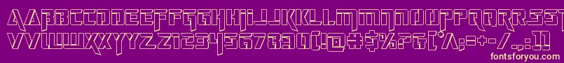 deceptibots3d Font – Yellow Fonts on Purple Background