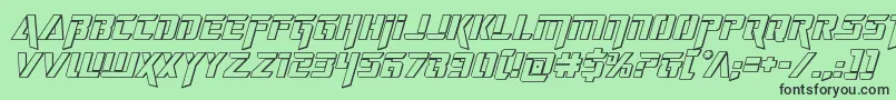 deceptibots3dital Font – Black Fonts on Green Background