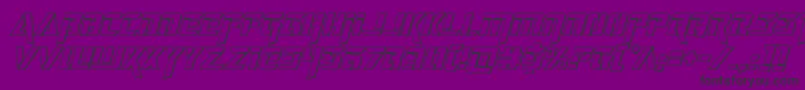 deceptibots3dital-Schriftart – Schwarze Schriften auf violettem Hintergrund