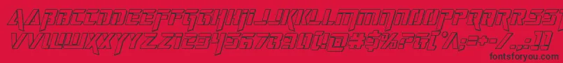deceptibots3dital Font – Black Fonts on Red Background