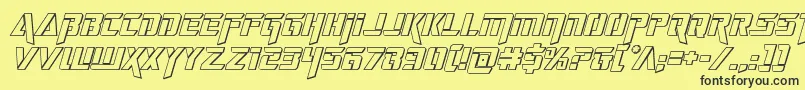 deceptibots3dital Font – Black Fonts on Yellow Background