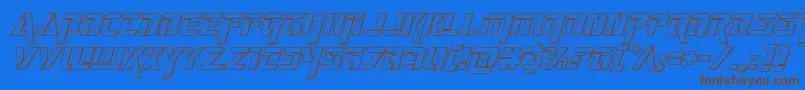 deceptibots3dital Font – Brown Fonts on Blue Background