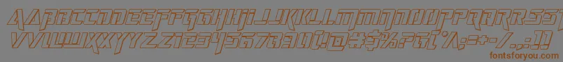 deceptibots3dital Font – Brown Fonts on Gray Background