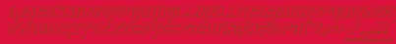 Fonte deceptibots3dital – fontes marrons em um fundo vermelho
