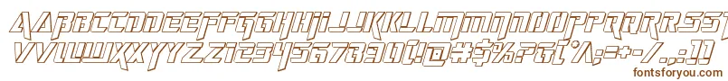 Шрифт deceptibots3dital – коричневые шрифты на белом фоне