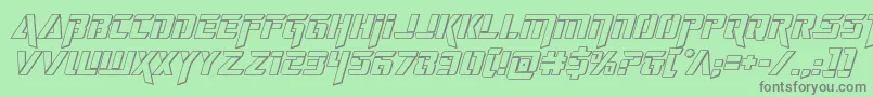 deceptibots3dital Font – Gray Fonts on Green Background