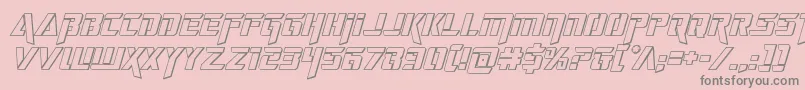 deceptibots3dital-Schriftart – Graue Schriften auf rosa Hintergrund