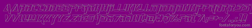 deceptibots3dital Font – Gray Fonts on Purple Background