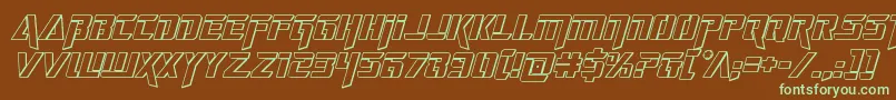 deceptibots3dital Font – Green Fonts on Brown Background