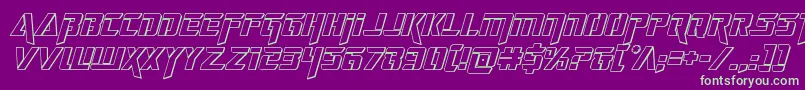 deceptibots3dital Font – Green Fonts on Purple Background