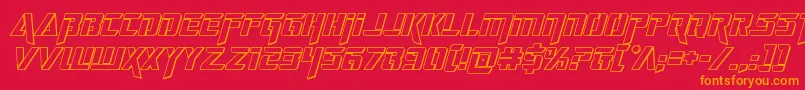 deceptibots3dital Font – Orange Fonts on Red Background