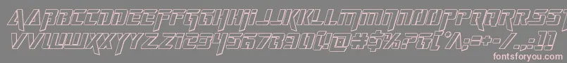 deceptibots3dital-Schriftart – Rosa Schriften auf grauem Hintergrund