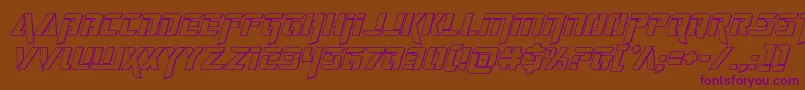 deceptibots3dital Font – Purple Fonts on Brown Background