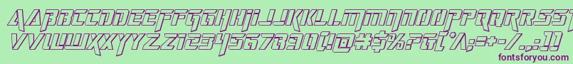 deceptibots3dital Font – Purple Fonts on Green Background