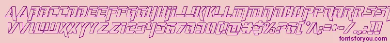 deceptibots3dital-Schriftart – Violette Schriften auf rosa Hintergrund