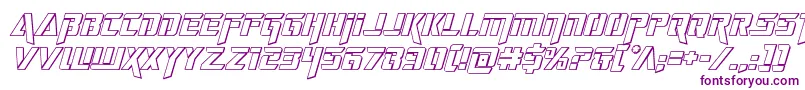 deceptibots3dital-Schriftart – Violette Schriften auf weißem Hintergrund