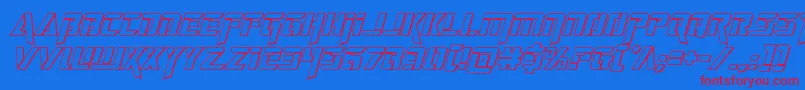 deceptibots3dital Font – Red Fonts on Blue Background