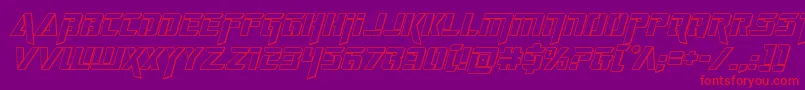deceptibots3dital Font – Red Fonts on Purple Background