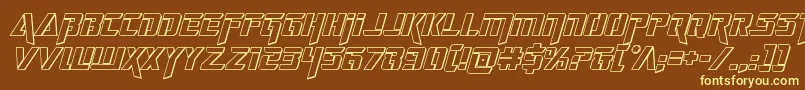 deceptibots3dital Font – Yellow Fonts on Brown Background