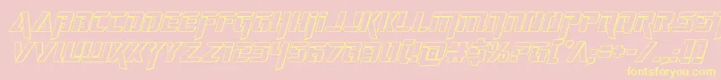 deceptibots3dital Font – Yellow Fonts on Pink Background