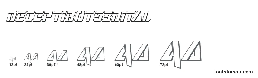 Deceptibots3dital Font Sizes