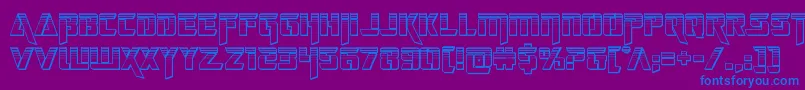Шрифт deceptibotschromium – синие шрифты на фиолетовом фоне