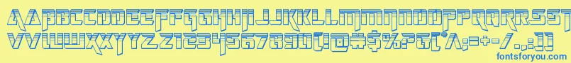 deceptibotschromium Font – Blue Fonts on Yellow Background