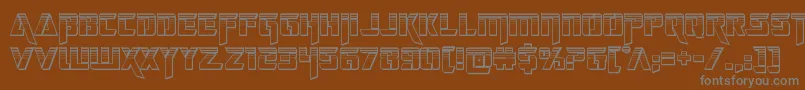 フォントdeceptibotschromium – 茶色の背景に灰色の文字