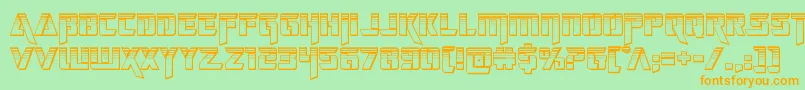 deceptibotschromium Font – Orange Fonts on Green Background
