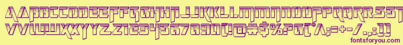 deceptibotschromium Font – Purple Fonts on Yellow Background