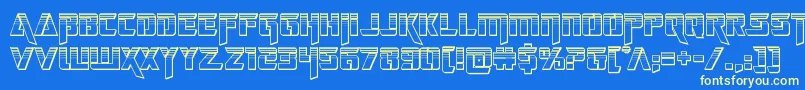 Шрифт deceptibotschromium – жёлтые шрифты на синем фоне