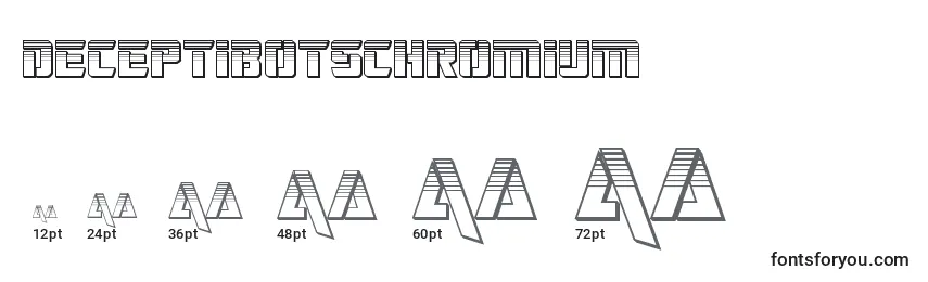 Размеры шрифта Deceptibotschromium