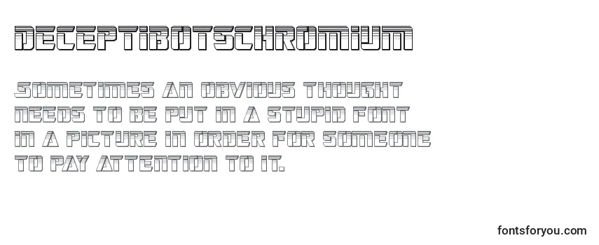 Обзор шрифта Deceptibotschromium