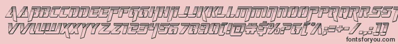 deceptibotschromiumital Font – Black Fonts on Pink Background