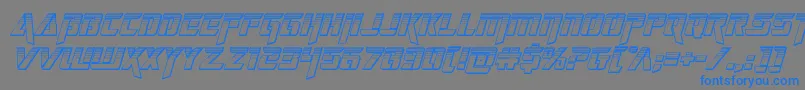 deceptibotschromiumital Font – Blue Fonts on Gray Background