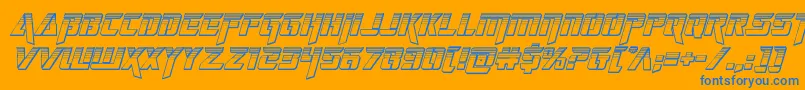 deceptibotschromiumital Font – Blue Fonts on Orange Background