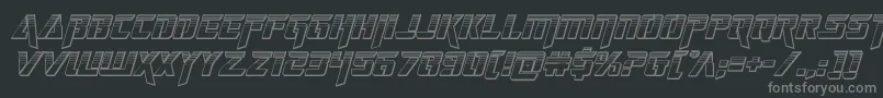 deceptibotschromiumital Font – Gray Fonts on Black Background