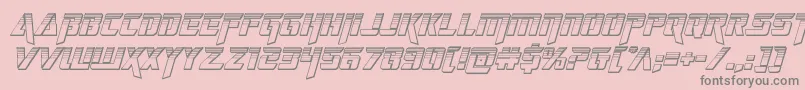 deceptibotschromiumital Font – Gray Fonts on Pink Background