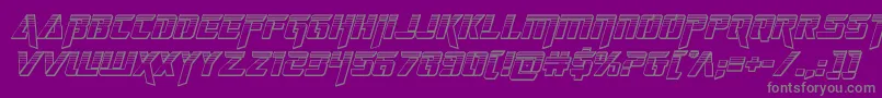 deceptibotschromiumital Font – Gray Fonts on Purple Background