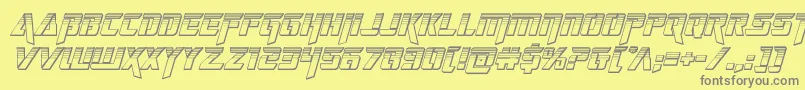 deceptibotschromiumital Font – Gray Fonts on Yellow Background