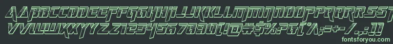 deceptibotschromiumital Font – Green Fonts on Black Background